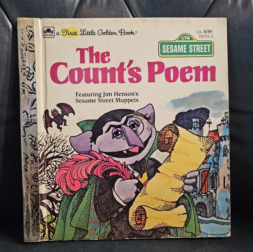 The Count's Poem 1978 Sesame Street Muppets Hardcover Book